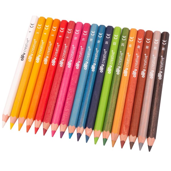 olifu creative Aqua Crayon, gemischt, 18er Pack