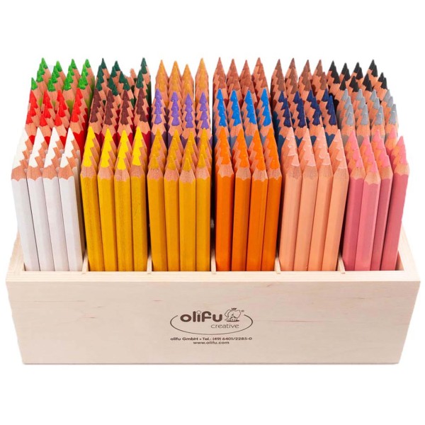 Aqua Crayon mit Holzbox, Farben wählbar